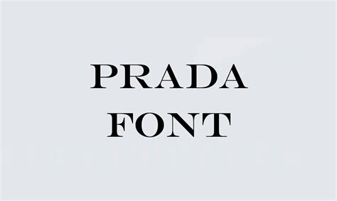 real Prada font